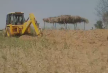 Bulldozer forcibly driven